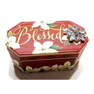 EMPTY Pooch & Sweetheart Soap Box Blessed Rhinestone Decor Gift BOX ONLY
